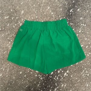 Women’s Elastic Waist Green Shorts